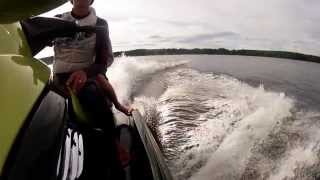 Wakeboard behind SeaDoo RXT 215 [upl. by Akinirt]