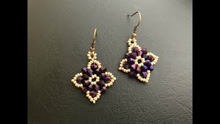 Simple Bicone Beaded EarringsHow to make beaded earrings DIY Earrings [upl. by Atina614]