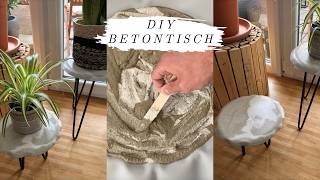 DIY BeistelltischBlumentisch aus Bastelbeton 🧱 [upl. by Uyr]