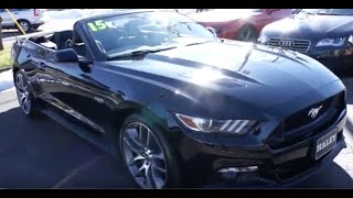 SOLD 2015 Ford Mustang GT 6spd Convertible Walkaround Start up Exhaust Tour and overview [upl. by Hayott]