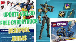 FREE CYBERTRUCK DEADPOOL amp ADIDAS  FORTNITE UPDATE V3030 [upl. by Nerok]