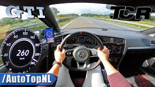 VW Golf GTI TCR MK75  TOP SPEED on AUTOBAHN NO SPEED LIMIT by AutoTopNL [upl. by Oj]