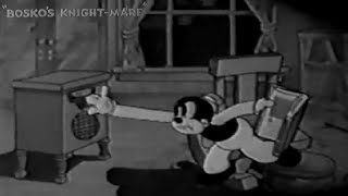 Boskos KnightMare 1933 Looney Tunes Bosko Cartoon Short Film  Review [upl. by Pulchi417]