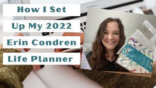 How I Set Up My 2022 Erin Condren Life Planner [upl. by Introk734]