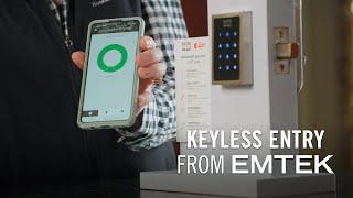 Emtek EMpowered Wireless Motorized Keypad Lock Available at Kuiken Brothers in NJ amp NY [upl. by Lynett660]