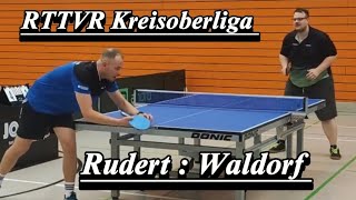 Kreisoberliga  Ganzer Tisch VH gegen kontrollierten RH Block NRudert1593TTR  PWaldorf1641TTR [upl. by Aruabea576]