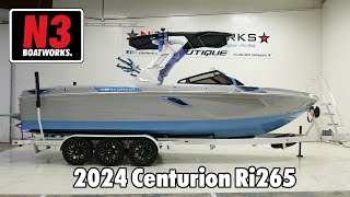 2024 Centurion Ri265  SilverMist Blue  Walk Through  N3 Boatworks [upl. by Haneehs851]