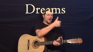 Dreams FLEETWOOD MAC Easy Strum Guitar Lesson  Fmaj7  G  Am  How to Play [upl. by Ladnyk229]