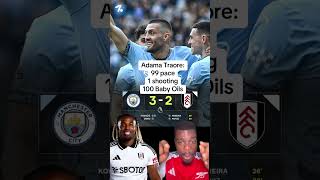 ADAMA TRAORE MISSED A HATRICK AGAINST CITY [upl. by Aicrag660]