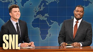 Weekend Update Colin Jost and Michael Che Swap Jokes for Season 46 Finale  SNL [upl. by Doxia827]