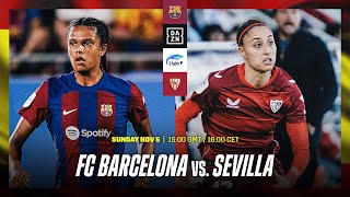 Barcelona vs Sevilla  Liga F 202324 Matchday 7 Full Match [upl. by Kegan]