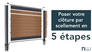 5 étapes pour poser votre clôture par scellement [upl. by Ainirtak401]