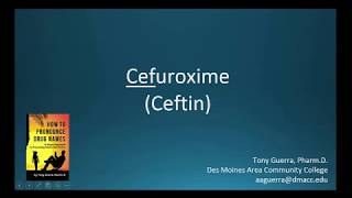 CC How to Pronounce cefuroxime Ceftin Backbuilding Pharmacology [upl. by Fortune]