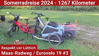 MaasRadweg  Eurovelo 19  Sommerradreise 2024 Tag 3 [upl. by Adela]