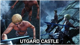 BATTLE OF UTGARD CASTLE FULL Gameplay  ATTACK ON TITAN 2 4K60fps [upl. by Acilef]