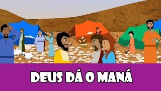 DESENHOS BÍBLICOS  DEUS DÁ O MANÁ [upl. by Yelsha]