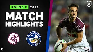 NRL 2024  Sea Eagles v Eels  Match Highlights [upl. by Aeneg]