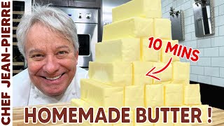 Make Butter in 10 Minutes or Less  Chef JeanPierre [upl. by Kazue149]