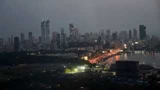 Mumbai Bombay India Sunset From Four Seasons Aer Rooftop Bar [upl. by Suilienroc]