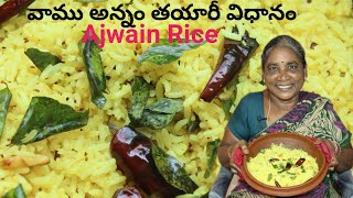 Ajwain Rice వాము అన్నం Vamu Annam How To Make Ajwain Rice by Patnamlo palleruchulu [upl. by Mariquilla887]