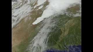 NASA Satellite Movie Shows Great Plains Tornado Outbreak from Space [upl. by Nylaras]