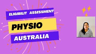 Eligibility assessment  physio  Australia  standard assessment pathway [upl. by Brandyn]