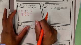 Dividing Polynomials Using Synthetic Division [upl. by Enitnemelc]