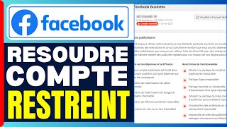 Comment Resoudre Compte Facebook Restreint Publicité  En 2024 [upl. by Savell]