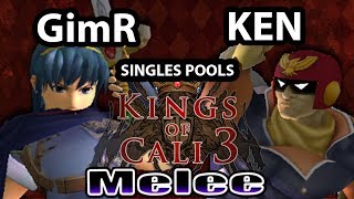 Kings of Cali 3  Ken Captain Falcon Vs GimR Marth  Pools [upl. by Whitson]