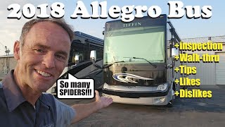 Inspection Tips on a 2018 Allegro Bus with a Full WalkThru [upl. by Terb977]