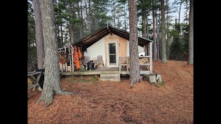 THE TENT Deer Camp Grouse Camp Exploring Camp 2024 quotThe Moviequot Storm damage trees down [upl. by Iteerp514]