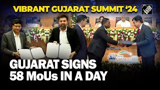 Vibrant Gujarat Summit ‘24 State signs 58 MoUs for proposed investments of Rs 712250 crores [upl. by Obla]