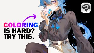 How I Color My Anime Art ✦ Digital Drawing Tutorial Clip Studio Paint [upl. by Adihsar]