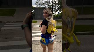 Walking in SpongeBob shorts today 😘 walk spongebob shorts women love strideline crazylegs [upl. by Annaohj]