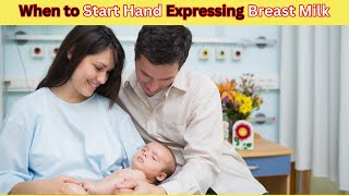 Hand expression 😍 When to Start Hand Expressing Breast Milk [upl. by Eelarol]