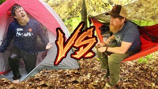 Hammock Vs Tent Camping In The Rain  Versus Series Ep 1 [upl. by Jolyn]