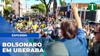 BOLSONARO é recebido por apoiadores em UBERABA MG [upl. by Sloane]