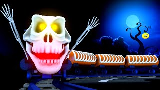 Halloween Train  Skeleton Ghost Train  Monster Train Cartoon Toy Factory [upl. by Su540]