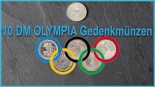 10 DM Münzen Olympische Spiele 1972 Gedenkmünzen aus Silber [upl. by Joao]