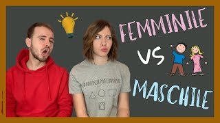 Il GENERE italiano MASCHILE e FEMMINILE  Learn Italian GENDER MASCULINE and FEMININE 🧔🏻👩🏼 [upl. by Ahsratan]