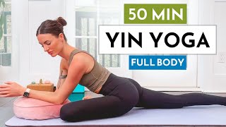 50 Min Yin Yoga  Deep Full Body Stretch for Tension Release [upl. by Nile]