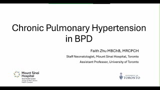 Chronic Pulmonary Hypertension in Bronchopulmonary Dysplasia [upl. by Maurits]