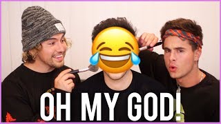 KIAN AND JC DO MY MAKEUP OMG [upl. by Rehpotsirh]