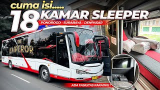 Rp 470000 Mencoba Sleeper Bus Terbaik Menuju Bali ‼️The Emperor MTrans 1 [upl. by Nauaj74]