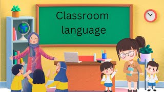 Classroom language kids vocabulary english learning video [upl. by Elocon412]