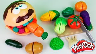 Zé Bocão PlayDoh Dentista Comendo muito Cenoura verduras e legumes em portugues clube kids [upl. by Merri]