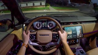 2023 Range Rover SE LWB P530  POV Night Drive Binaural Audio [upl. by Eisak253]