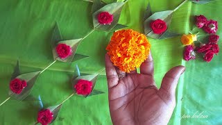 How to make coconut leaf thoranam decoration ideas traditional Indian festival pooja decoration [upl. by Ruzich]