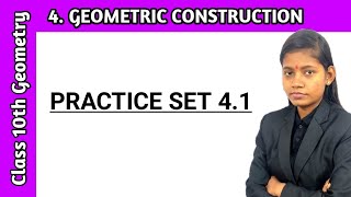 Chapter 4 geometric construction class 10 practice set 41 maharashtra board [upl. by Koblick]