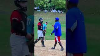 Explosive Impact At Home Plate Involving Baseball Catcher [upl. by Aivatal529]